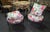 Vintage Wrought Iron Chairs with Tropical Pattern Cushions, 1970s, Set of 2, in Good conditions. Designed 1970 to 1979