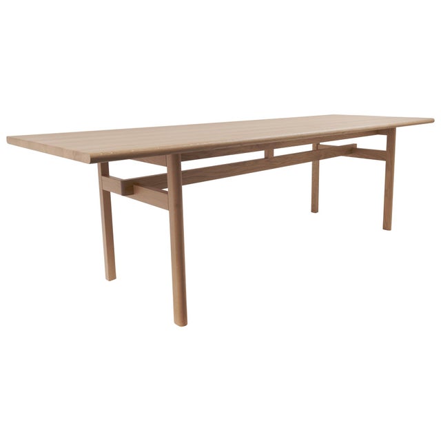 Mid-Century Modern Schumacher Mokki 75" Dining Table in White Oak For Sale - Image 3 of 4