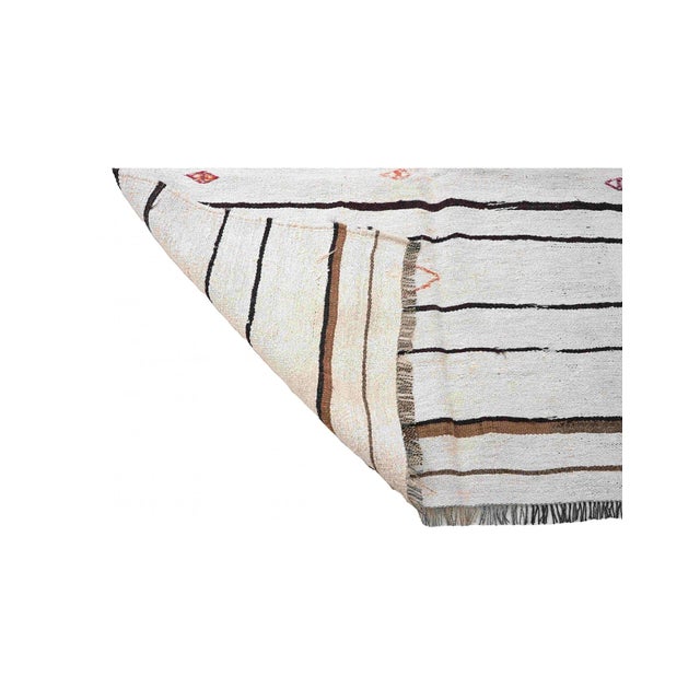 Vintage Hemp Decorative Kilim Rug - 5`3" X 12`0" For Sale In Los Angeles - Image 6 of 6