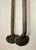 Brass Antique 18th Century Wrought Iron Turned Brass English Fireplace Tongs Tool 9 For Sale - Image 8 of 9