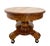 Oval Coffee Table Tiger Oak, Center Drawer, Shelf, Empire Style, Caster Wheels For Sale - Image 9 of 13