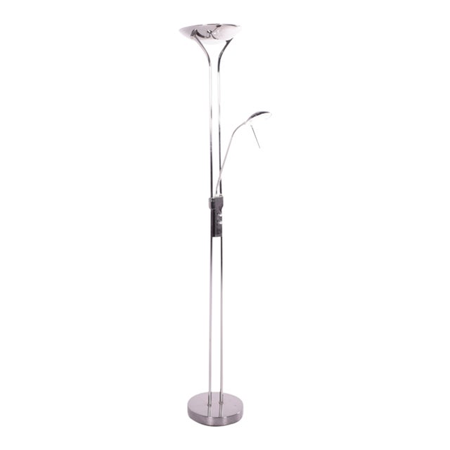 Danish Metal Floor Lamp, 1950s For Sale