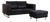Indivi Set Leather Two-Seater Sofa and Stool in Black by BoConcept, Set of 2 For Sale