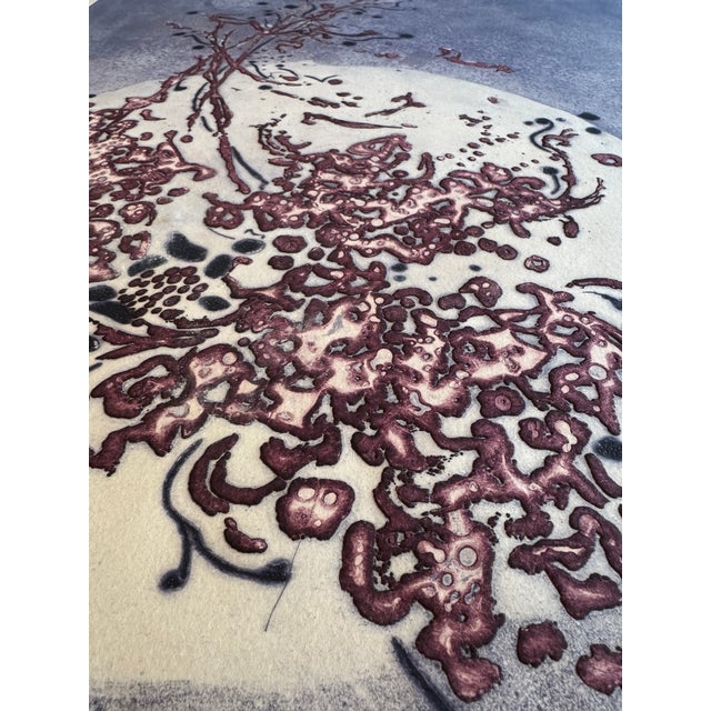 Mid-Century Modern 1960s Yannick Ballif Etching and Aquatint on Paper "Au Clair De La Lune" For Sale - Image 3 of 11