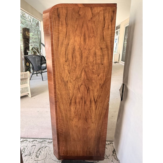 Art Deco Rosewood and Walnut Tall Chest of Drawers For Sale - Image 9 of 12