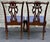 Gorgeous pair of Ethan Allen Georgian dining chairs. Features an intricately carved pieced back , upholstered seat and...