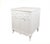 A Classic European Baroque-Style White Embossed Storage Cabinet/Bathroom Vanity Base. For Sale - Image 4 of 14