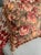 Vintage Decorative Cushion Pillow Floral Cabbage Roses and Fruits Pattern Cotton Linen Tassels Borders 19” X 19” For Sale In Miami - Image 6 of 12