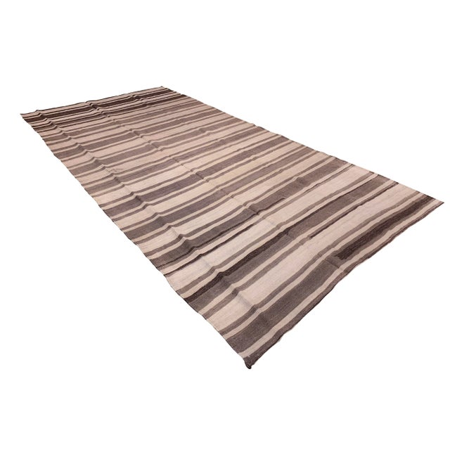 Contemporary Vintage Turkish Kilim Runner Rug , 5'1 X 10'4 For Sale - Image 3 of 9