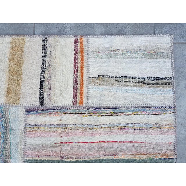 Mid 20th Century Turkish Stripe Kilim Runner For Sale - Image 9 of 9