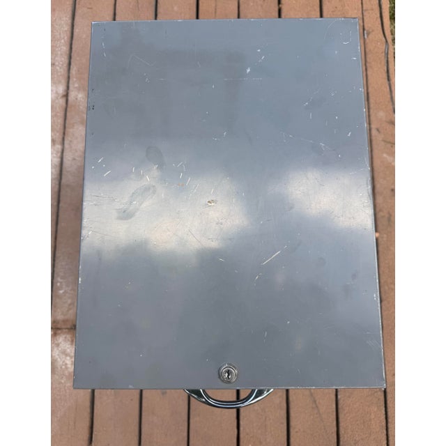 Vintage Steel-Parts MFG Co. Chicago Industrial Steel Storage Cabinet For Sale - Image 9 of 11
