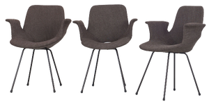 Model Medea Chairs with Fabric Cover by Vittorio Nobili for Frattelli Tagliabue, 1960s, Set of 3