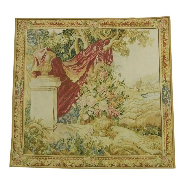 Textile Vintage Cotton Wool Floral Tapestry For Sale - Image 7 of 9