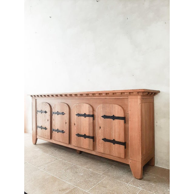 Spanish Oak Credenza, 1940s For Sale - Image 11 of 14