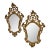 Pair Vintage Italian Mid Century Florentine Gold Gilt Wall Mirrors For Sale