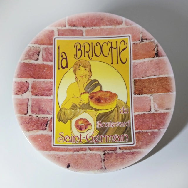 Brick Red Philippe Deshoulieres Porcelain France Edition French Cafe Canape Plates Made in France 6” - Set of 6 For Sale - Image 8 of 12
