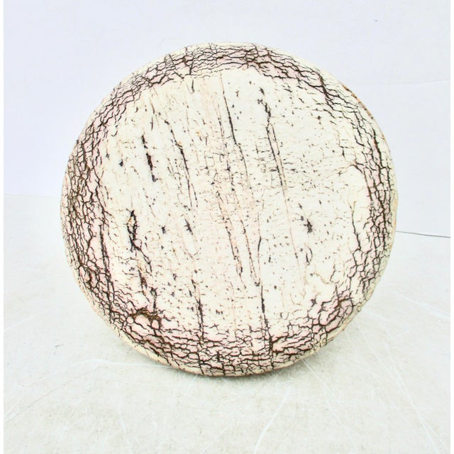 Beige Peter Lane Ceramic Basket Circa 1998 For Sale - Image 8 of 9