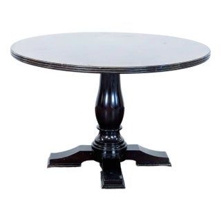 Ligna Round Wood Dining Table on Pedestal Base For Sale