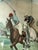 Cal-Mode Fine Furniture Gallop on the Boards Polo Scene, Framed For Sale In San Francisco - Image 6 of 11