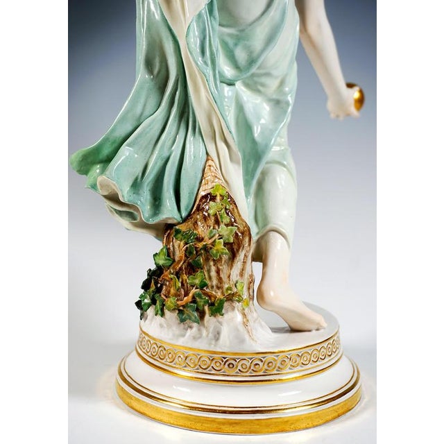 Ceramic Art Nouveau Young Lady Ball Player Figure by Walter Schott for Meissen, 190 For Sale - Image 7 of 10