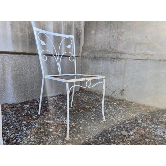 Vintage Salterini Style Wrought Iron Dining Chairs - Set of 4, Attributed For Sale In Providence - Image 6 of 12
