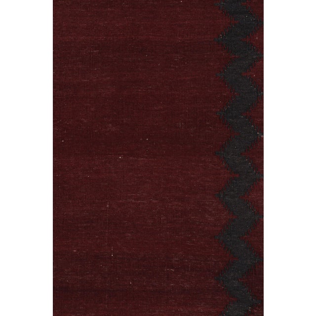Vintage Persian Kilim Runner, Brick Red With Sawtooth Border - Rug & Kilim For Sale In New York - Image 6 of 9