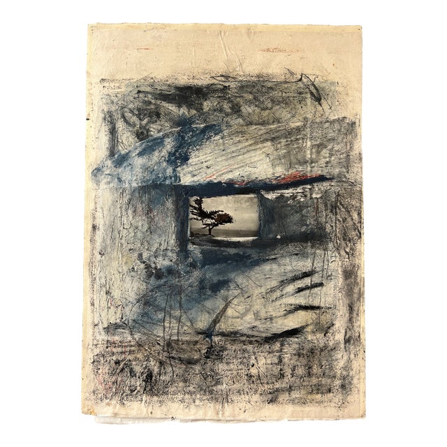 In the Mountain a Tree Appeared, Original Collage by Lisa Lightman For Sale