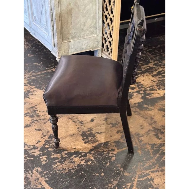 Early 20th Century Chinese Lacquered Chair For Sale - Image 4 of 6