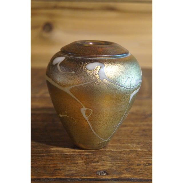 Late 1900s Robert Held Art Glass Iridescent Vase For Sale In San Antonio - Image 6 of 9
