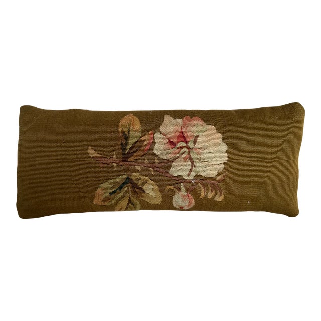 1850 French Aubusson Tapestry Pillow For Sale