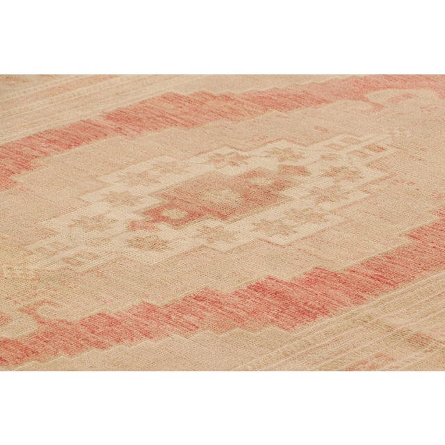 Rug & Kilim Vintage Turkish Rug in Pink With Medallion & Geometric Patterns From Rug & Kilim For Sale - Image 4 of 7