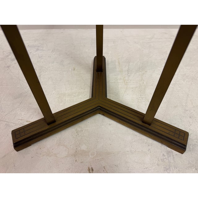 Bronze and Glass Side Table by Peter Ghyczy, 1980s For Sale - Image 9 of 10