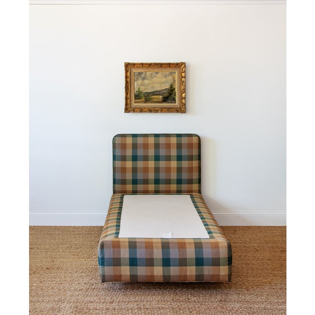 A beautifully crafted custom upholstered twin bed by renowned New York maker Charles H. Beckley, celebrated for its...