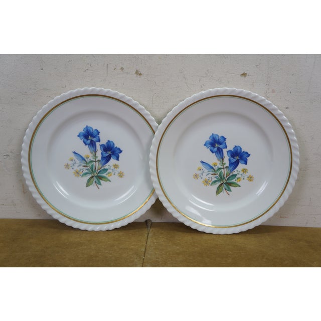 Mid 20th Century Mid 20th Century German Bavarian Franconia K&a Krautheim Floral Serving Plates 8" - Set of 12 For Sale - Image 5 of 14