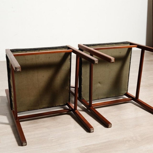 Set of Vintage Dining Chairs in Wood and Fabric, 1960s For Sale - Image 16 of 18