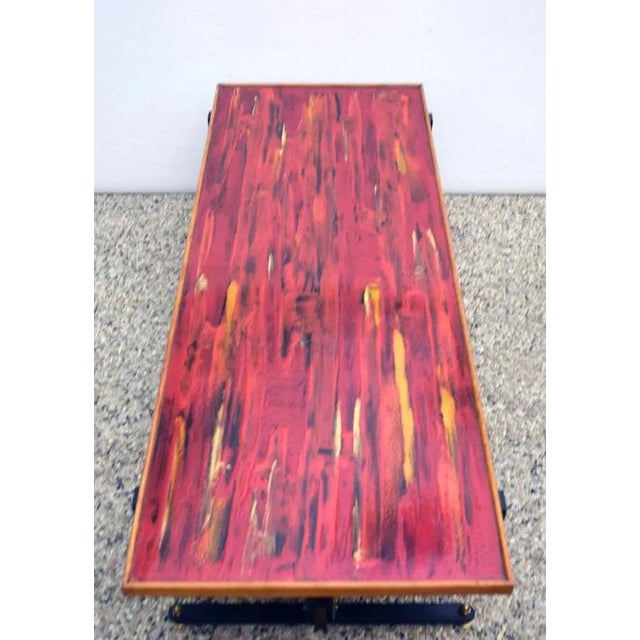 1950s Mid-Century Coffee Table in Enamelled Copper, 1950s For Sale - Image 5 of 11