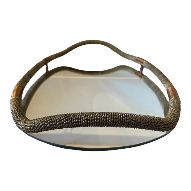 23 3/4”W x 3 1/4”H x 16”D This exquisitely crafted vanity tray embodies the streamlined elegance of the Art Deco era. A...