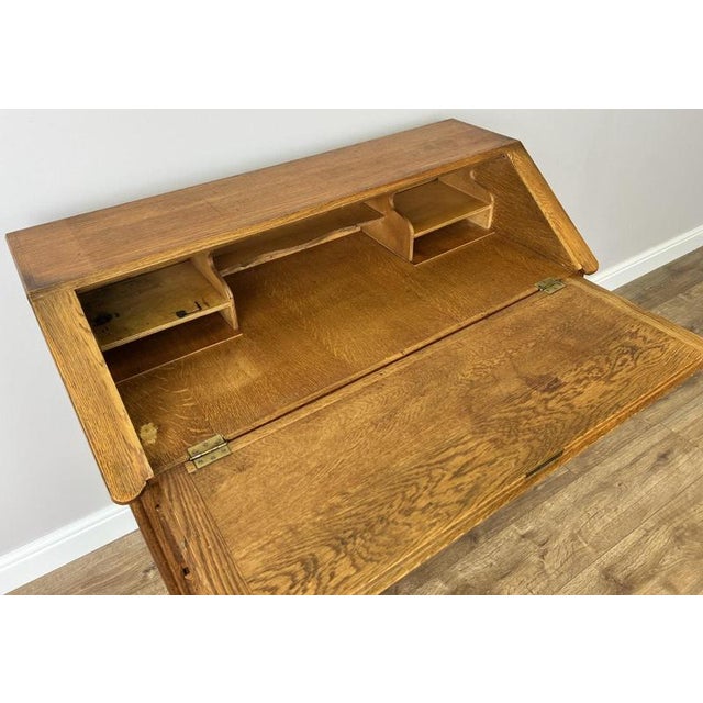 Vintage French Louis Style Oak Secretaire For Sale - Image 12 of 13