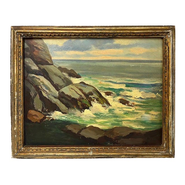Oil on Board of New Hampshire Coastal Scene For Sale