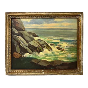 Oil on Board of New Hampshire Coastal Scene