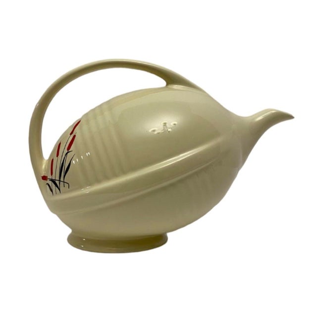 American Vintage 1997 Jewel Tea Autumn Leaf Football Teapot Hall China, Limited Edition For Sale - Image 3 of 9