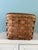 Vintage Large Woven Splint Wood Picnic Basket Double Swing Handle For Sale - Image 4 of 13