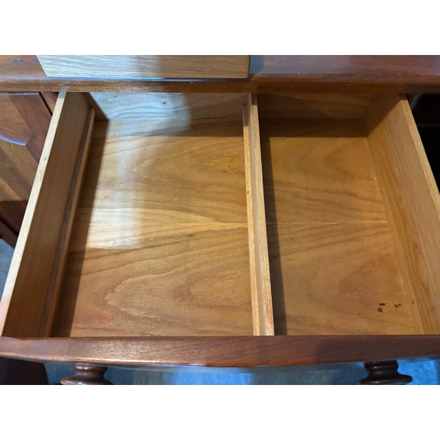 1950s Solid Walnut China Cabinet For Sale - Image 12 of 12