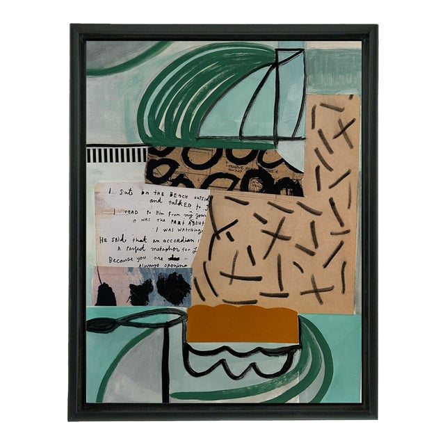 Framed Original Contemporary Abstract Mixed Media Art by Michael Sanchez For Sale