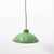 Early 20th century antique green lacquered metal ceiling lamp. By unknown manufacturer, France. In original condition,...