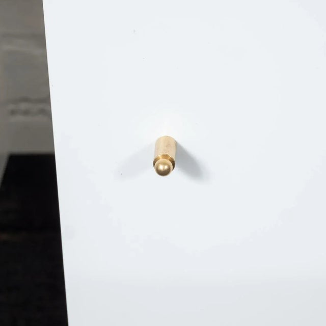 Vintage Mid-Century Modern Cubic White Cabinets - a Pair For Sale - Image 11 of 13