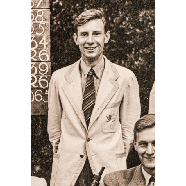 1940s Preppy University of Cambridge Riffle Association Antique Photograph Portrait Trophy Hunting Shooting Country Home Decor For Sale - Image 11 of 14