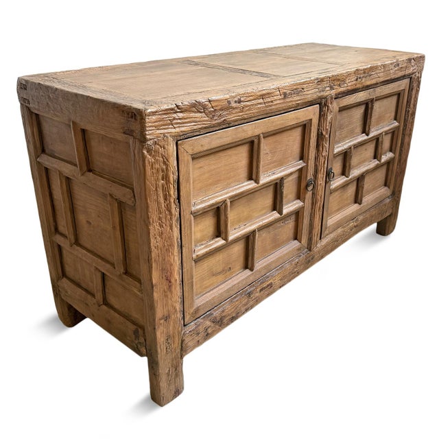 Antique Brick Elm Sideboard For Sale - Image 9 of 10