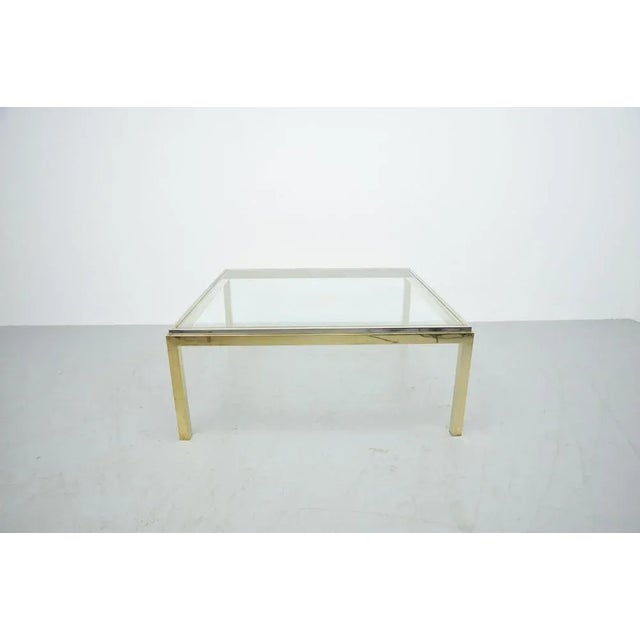 Hollywood Regency Two-Tone Coffee Table with Glass Plate For Sale - Image 10 of 10