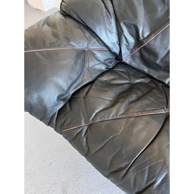 Mid-Century Leather Sofa from Ulferts Möbler, Sweden, 1980s For Sale - Image 11 of 12
